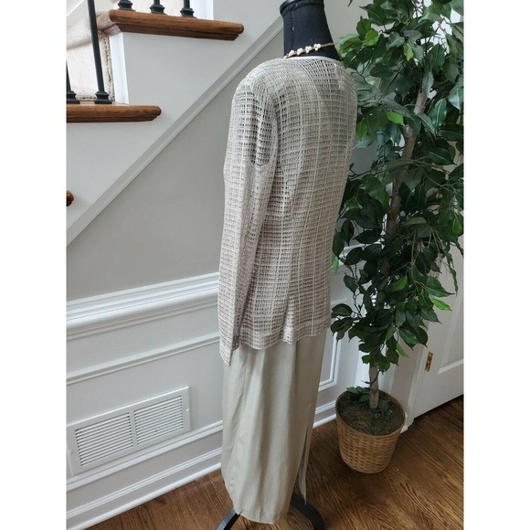 R&M Richards Cream Rayon 2 Piece Top & Maxi Dress - Picture 6 of 11